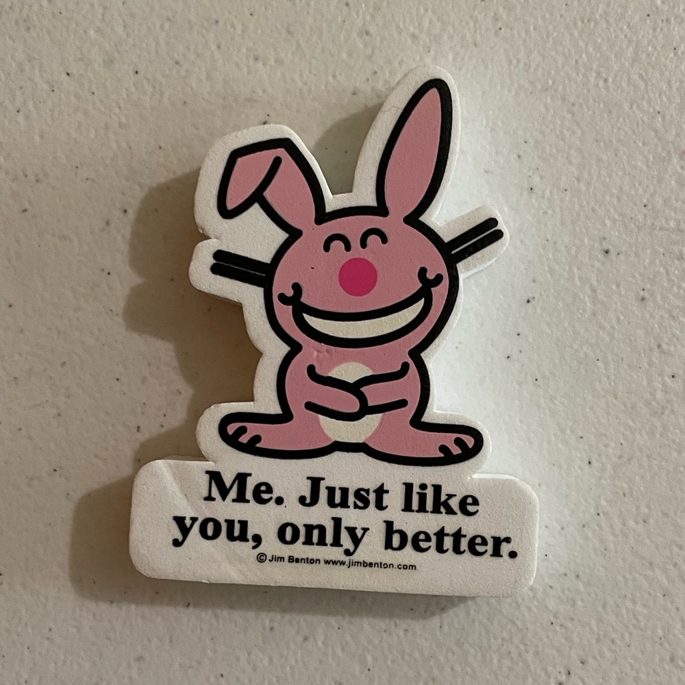 Rare Happy Bunny Car Antenna Topper “Me. Just Like You, Only Better”
